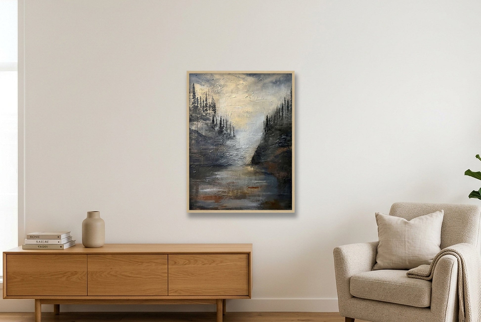 Valley of Stillness — 60×80cm, 24×31" Oak Frame