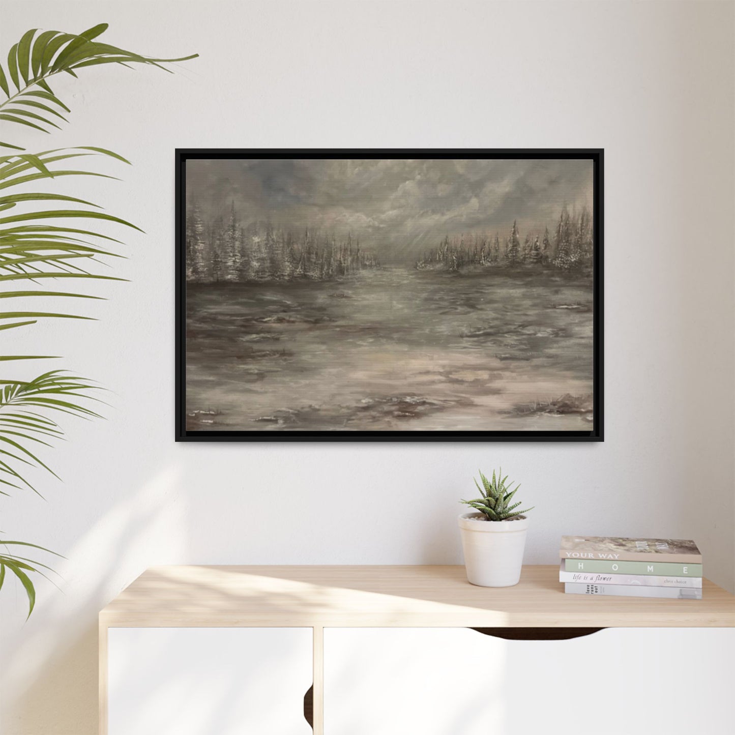 "Among the Evergreens" Fine Art Print - Framed