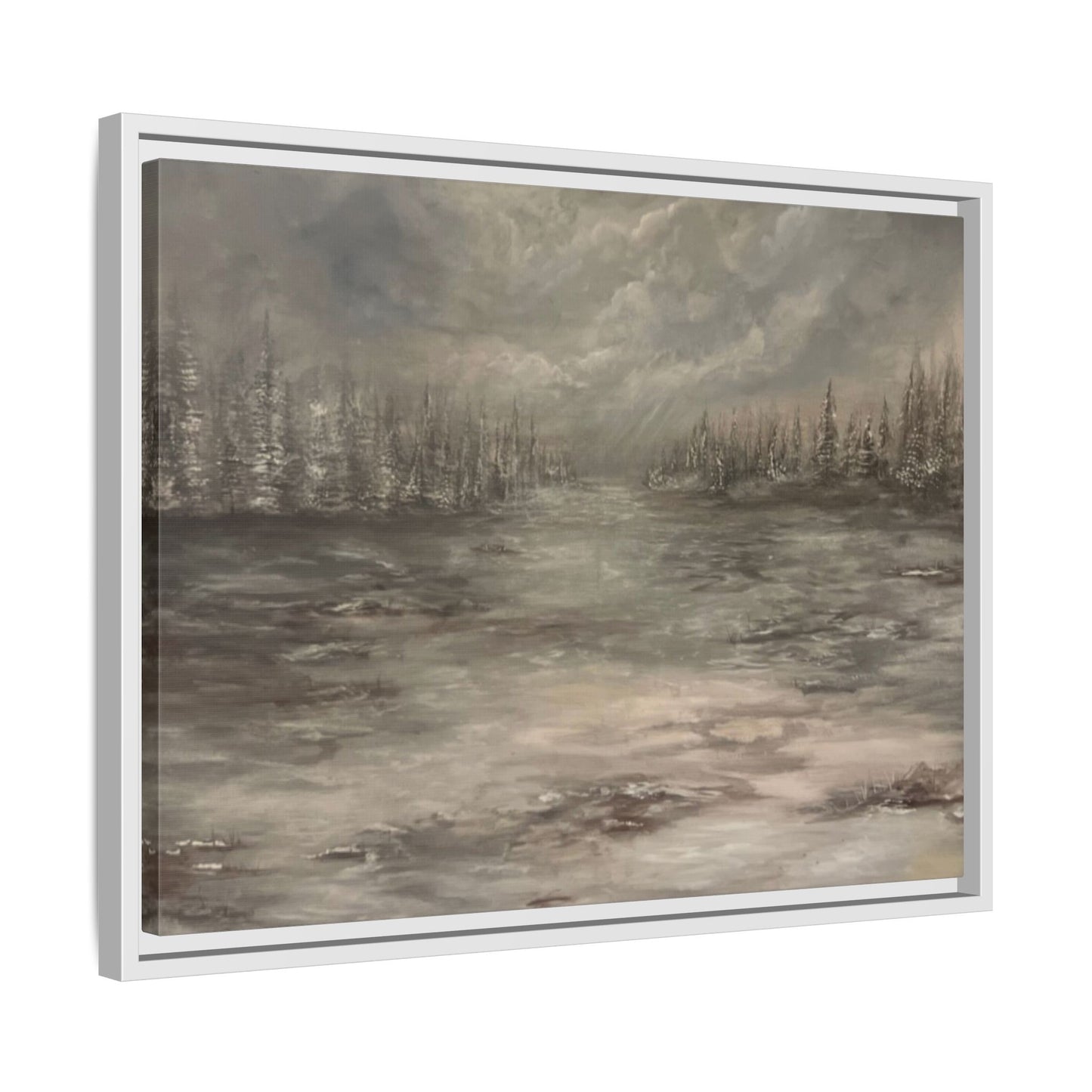 "Among the Evergreens" Fine Art Print - Framed