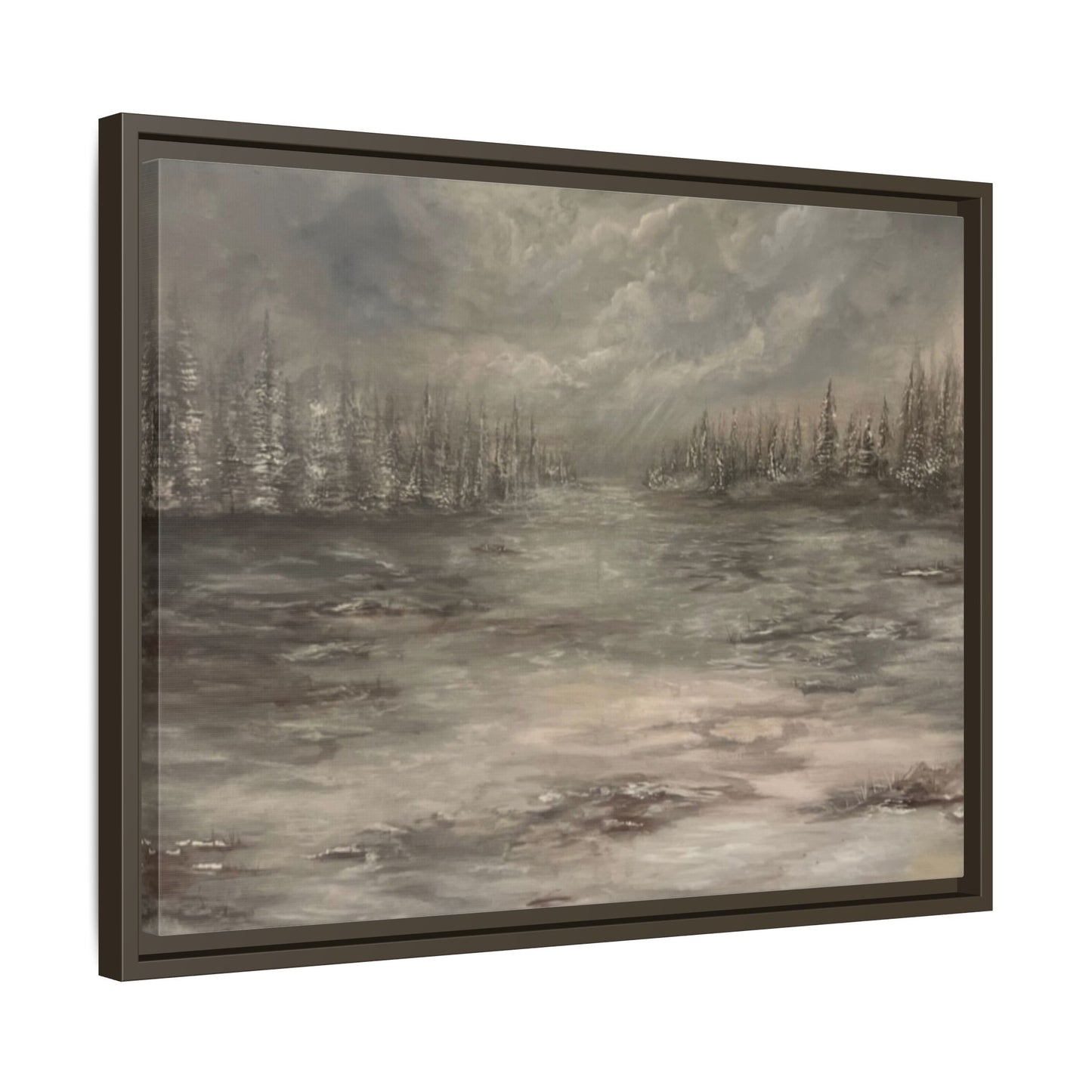 "Among the Evergreens" Fine Art Print - Framed