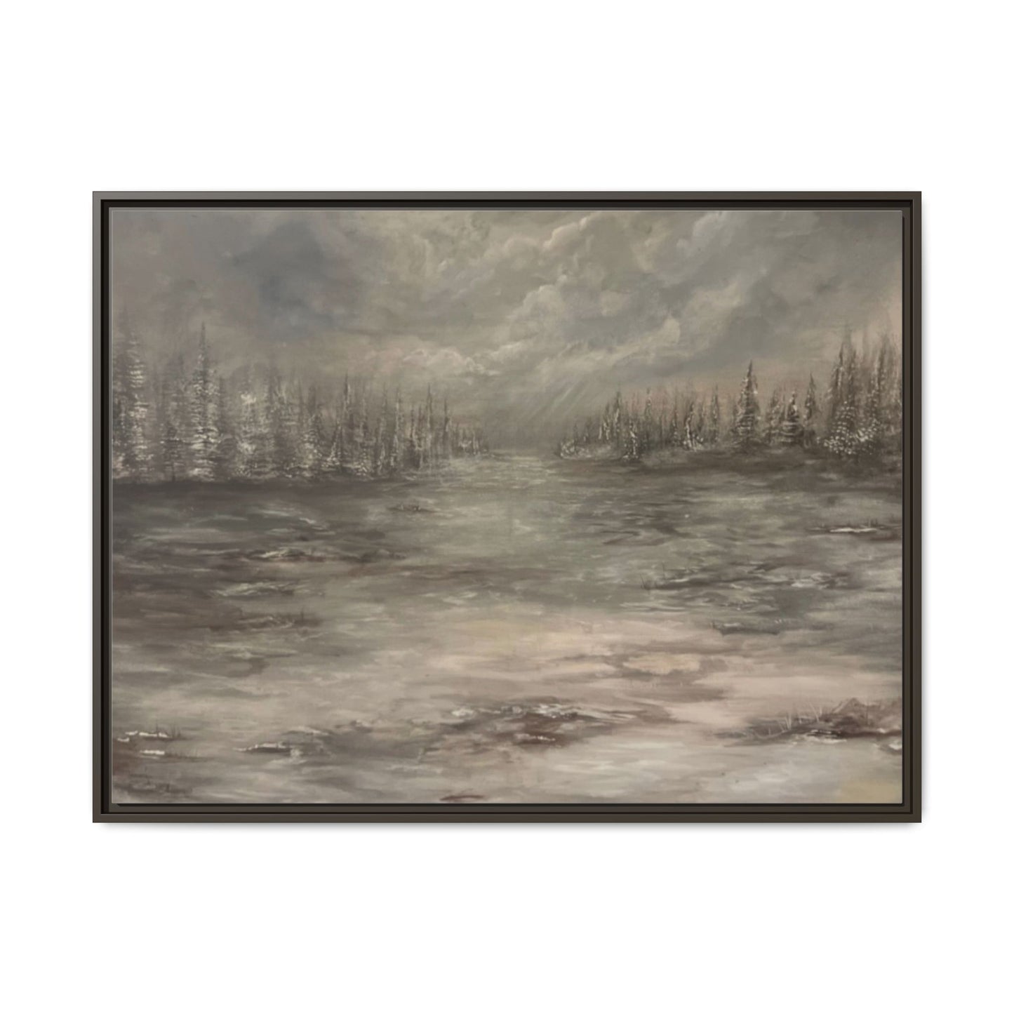 "Among the Evergreens" Fine Art Print - Framed