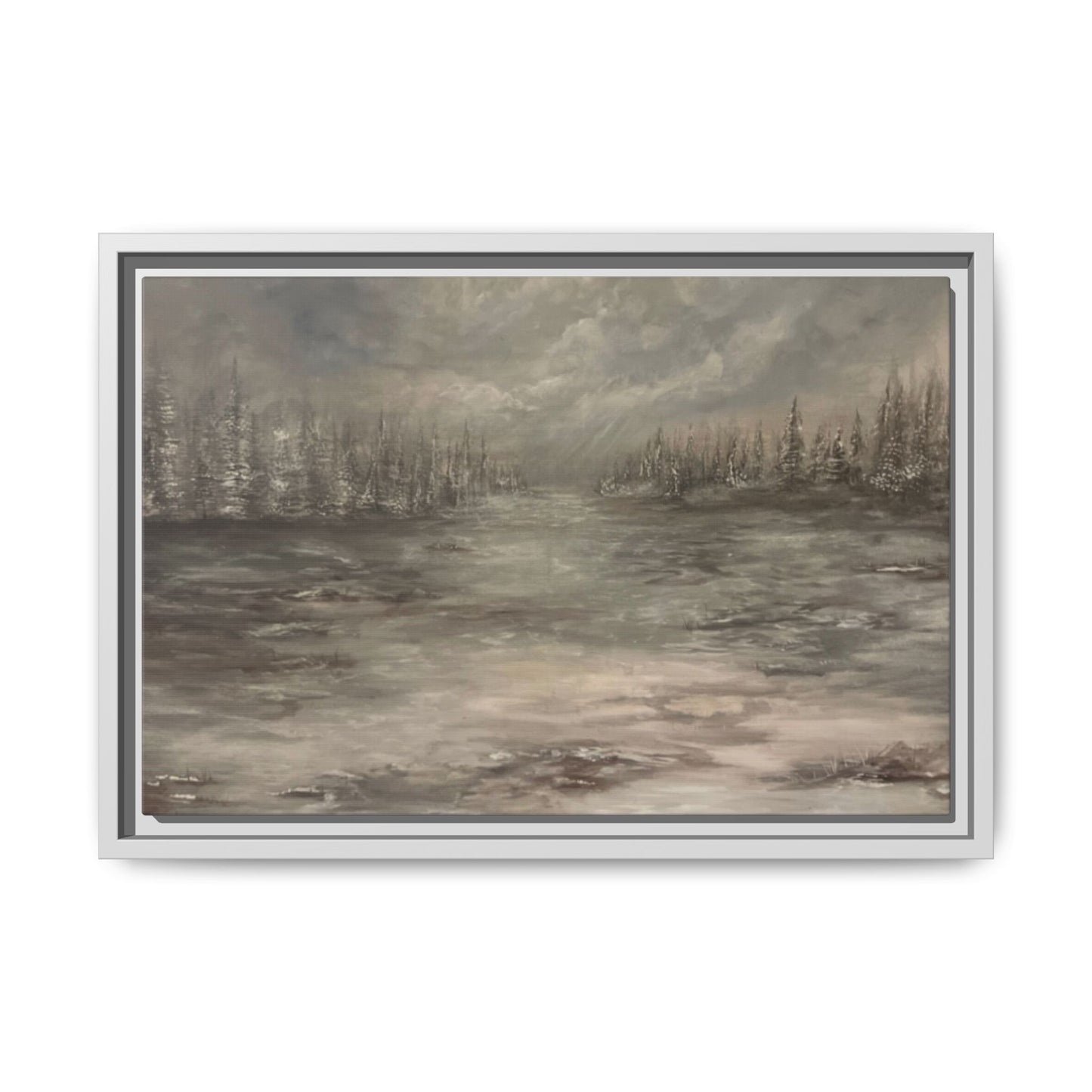 "Among the Evergreens" Fine Art Print - Framed