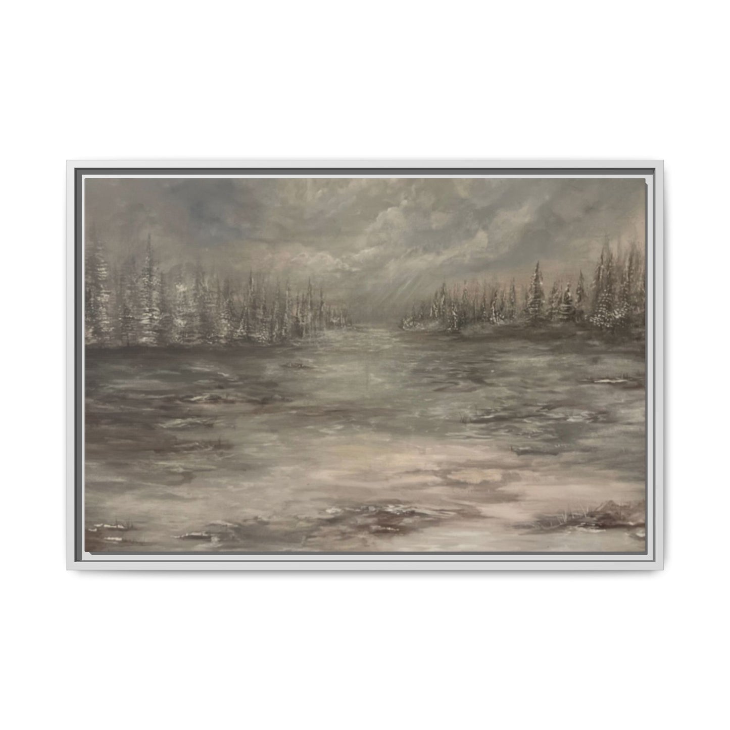 "Among the Evergreens" Fine Art Print - Framed
