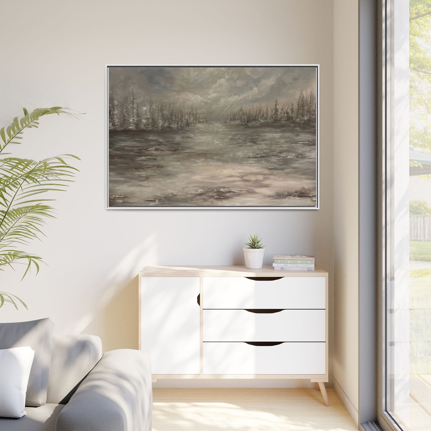 "Among the Evergreens" Fine Art Print - Framed