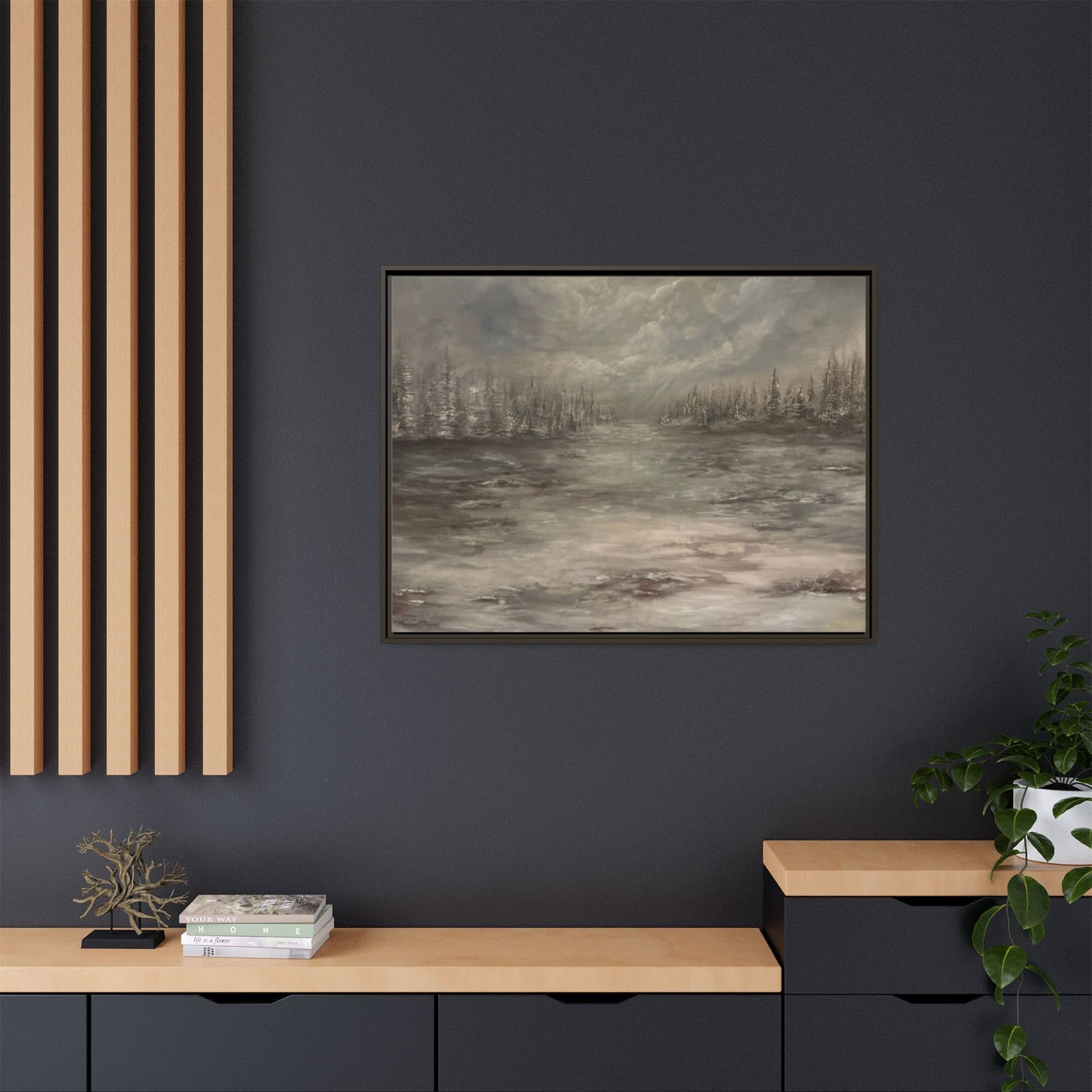 "Among the Evergreens" Fine Art Print - Framed