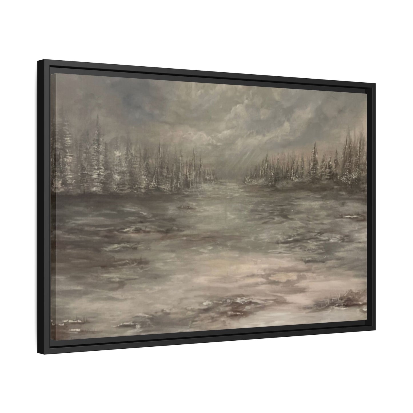 "Among the Evergreens" Fine Art Print - Framed