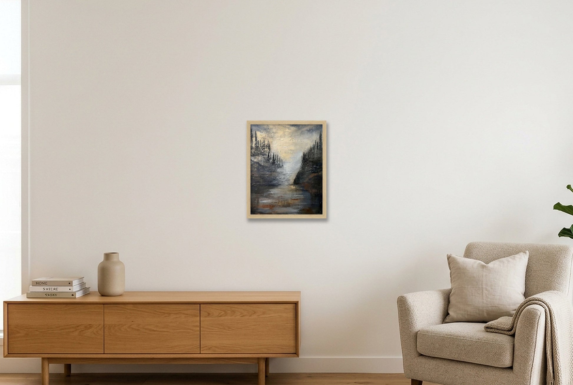 Valley of Stillness — 28×35cm, 11×14" Oak Frame