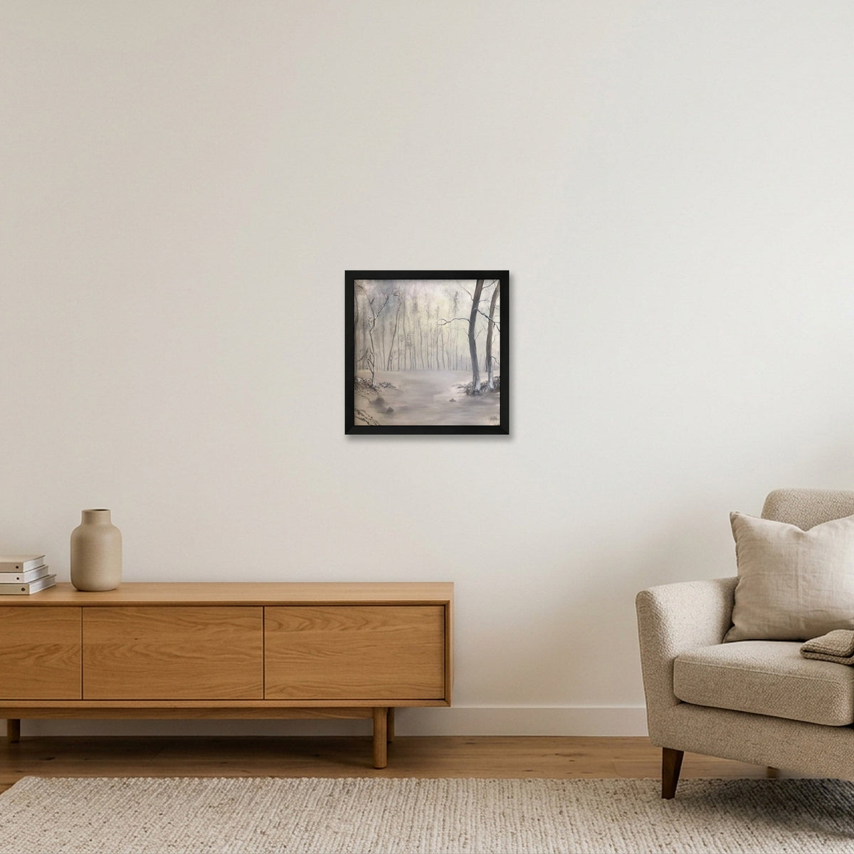 Silent Winter — 30×30cm, 12×12" Black Frame