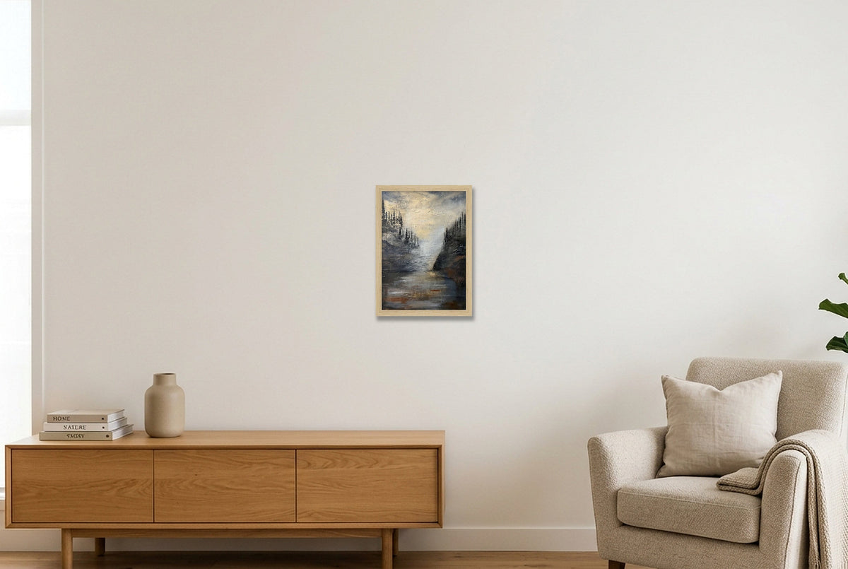 Valley of Stillness — A4 (21×30cm, 8×12") Oak Frame