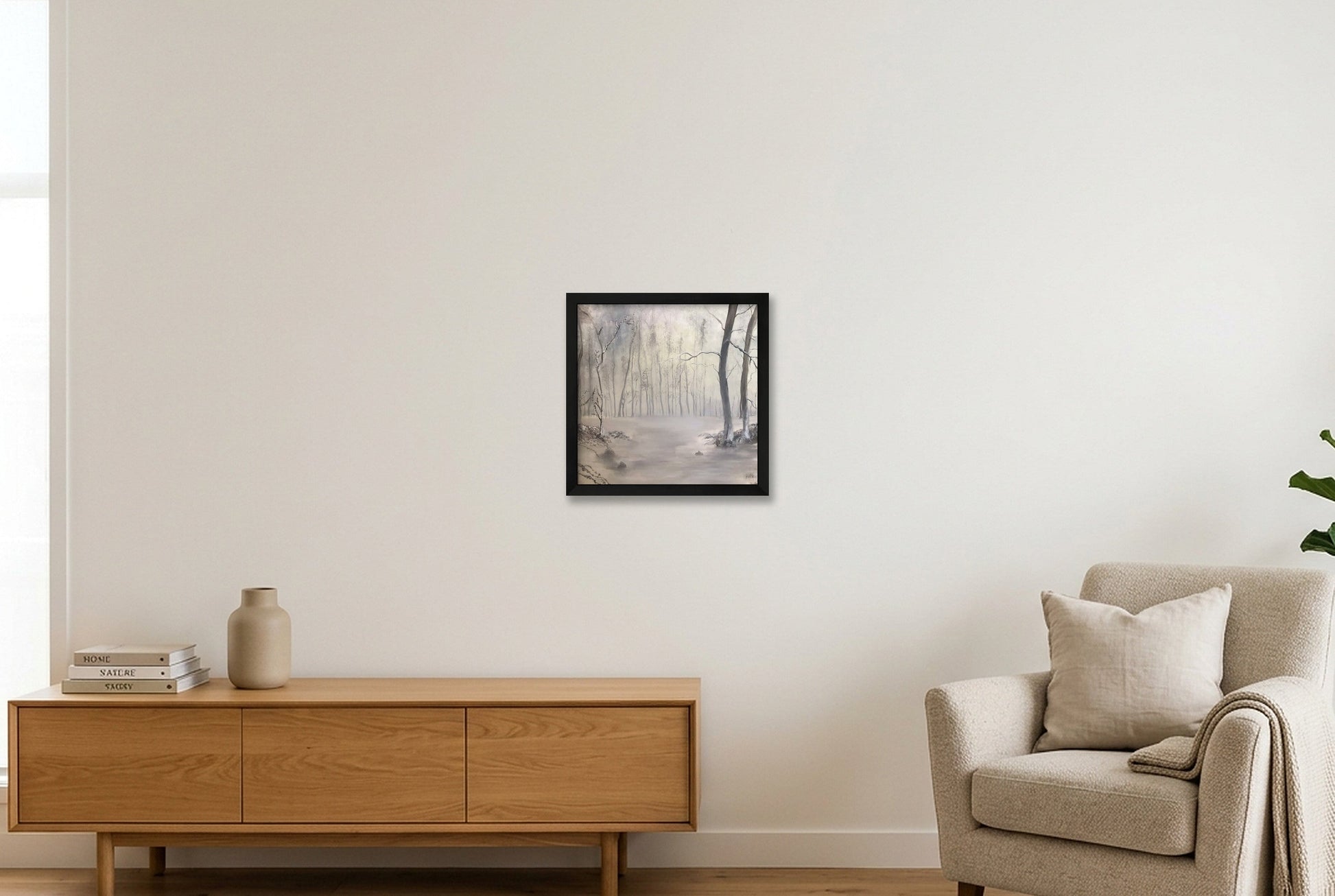 Silent Winter — 30×30cm, 12×12" Black Frame